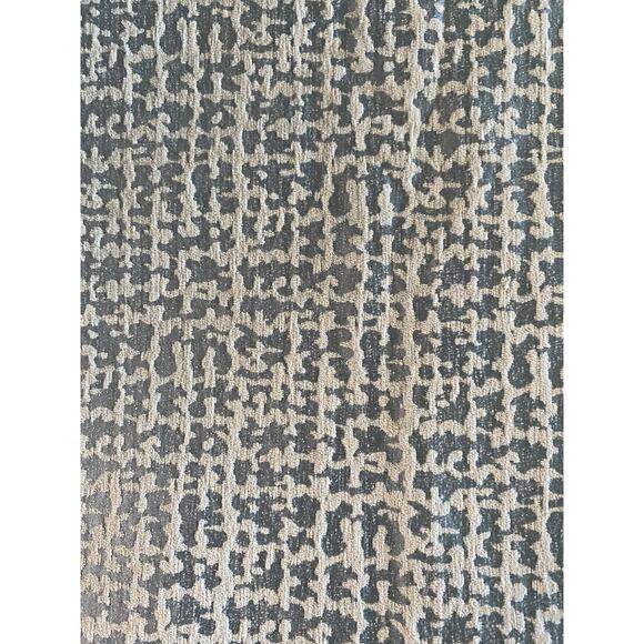 VINTAGE Silver Blue Textured Brocade Velour Upholstery Fabric 56"x2.33yd - Picture 1 of 2